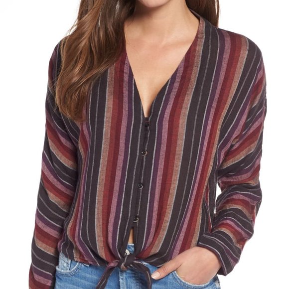 Rails Sloane Brava Stripe Button-up Blouse Size XS